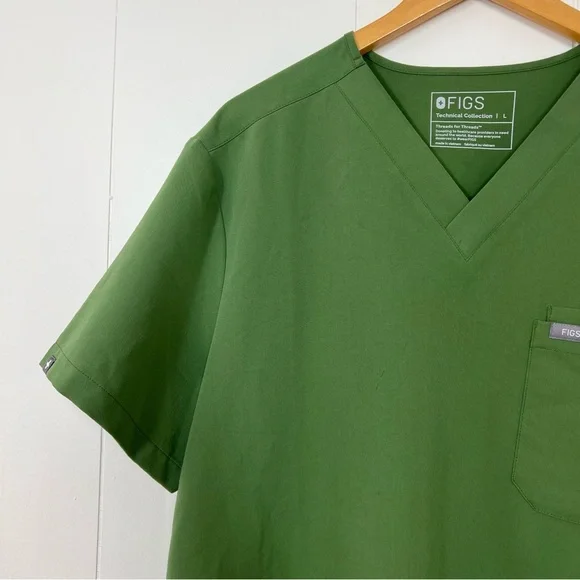 Figs Green Leon Scrub Top - Picture 5 of 15